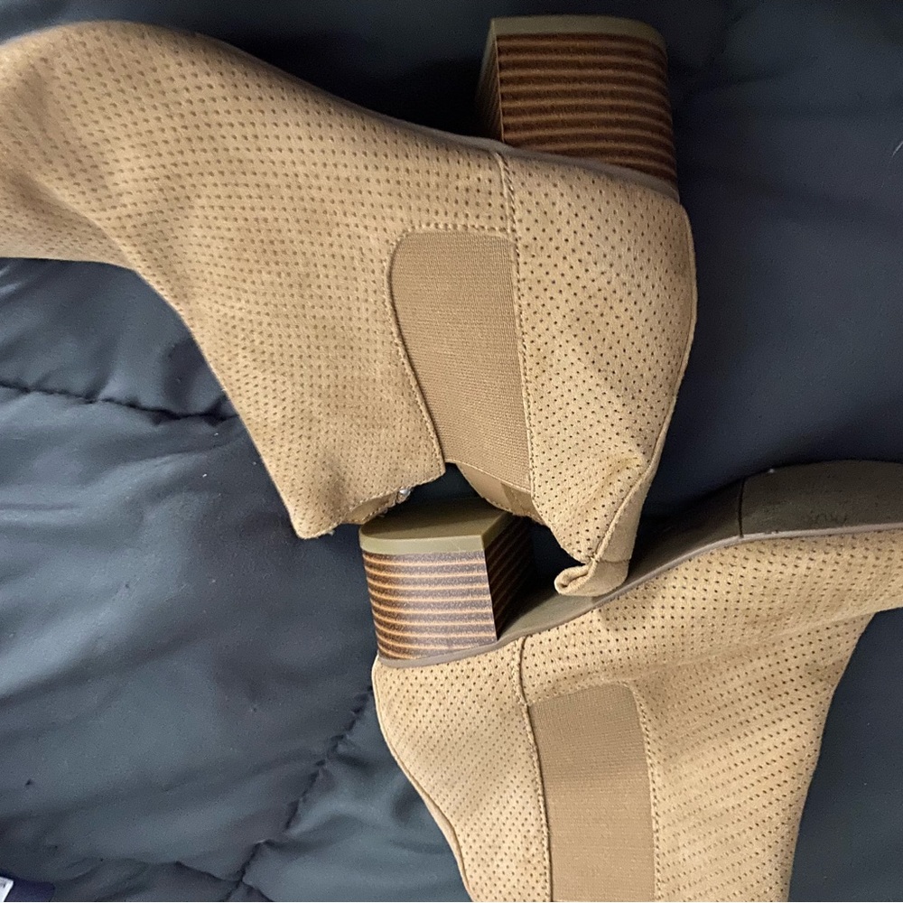 Beige never work ankle boots.